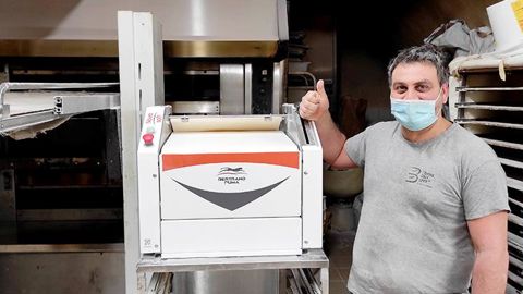 Dans la Boulangerie Fouraison à Crest (26), l’enrouleuse Nova Soft a su trouver sa place. ©SEBP